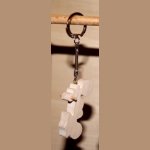 motorcycle key ring, handmade solid maple wood