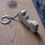 handmade solid wood key ring for motorcycle original and useful gift for biker