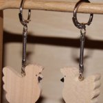 key door hen, hen handmade solid cherry wood