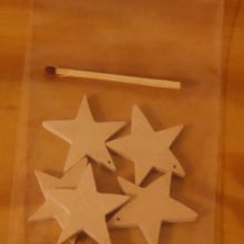 5 pierced stars, Christmas decoration to decorate and hang