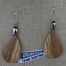 oak drop earrings, ethical wood jewelry, nature jewelry, handmade