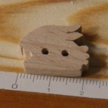 Button rabbit 22mm solid wood handmade 