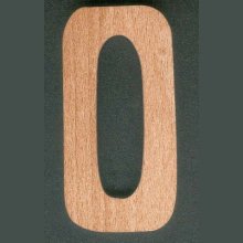 Number 0 in wood ht 8cm marking