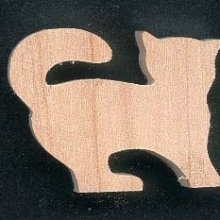 Wooden cat figurine