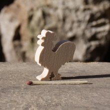 Miniature wooden rooster figurine, creative leisure 