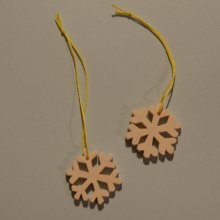 6 branches snowflake, Christmas decoration, to decorate, solid wood maple, to hang in your tree