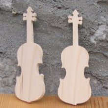 Figurine violin marker lg 9cm ep 3mm wedding theme music, handmade