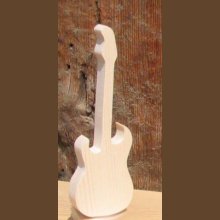 Wooden electric guitar 15cm, musical decoration