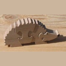 Wooden jigsaw puzzle 4 pieces Hetre massif, handmade