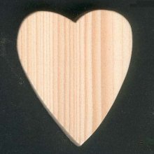 Solid wood heart 6 x 7.5 cm, with or without hanging peg, hand cut