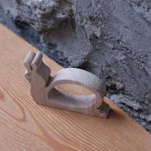 Napkin ring snail customizable solid wood handmade