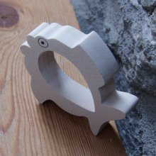 Napkin ring fish handcrafted solid wood