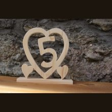 Wooden wedding heart, 5 years of marriage, original decorative gift, handmade, wooden wedding gift idea