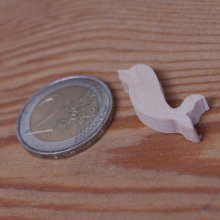 dolphin figurine 2.5 x 2.7 cm solid maple wood to paint ep 3mm embellishment scrapbooking handmade