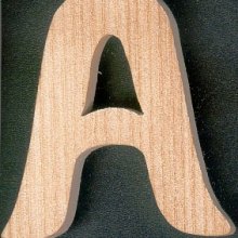Wooden letter A to paint and glue