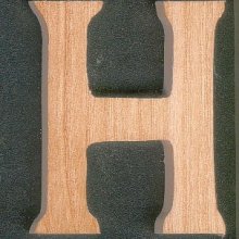 Wooden letter H to paint and glue height 5 cm