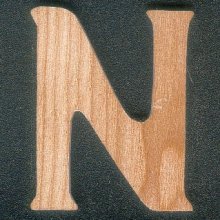 Letter N in solid wood to paint and glue, handmade