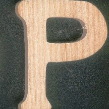 Wooden letter P to paint and glue 5 cm high