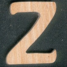Letter Z in ash wood height 5 cm