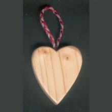 Small wooden heart to hang Valentine's day