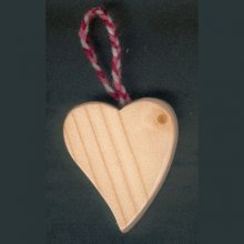 Small wooden heart to hang up Valentine's Day