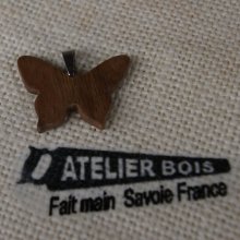 butterfly pendant walnut wood jewelry and nature, handmade