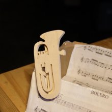 handmade solid wood tuba player gift, tuba player gift