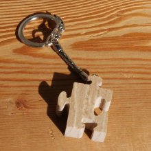 key ring puzzle wood handmade