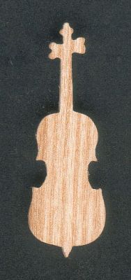 Cello figurine mounted on a spindle made of ash wood, handcrafted and cut by hand